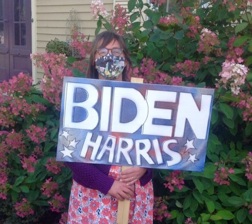 Handpainted Biden Harris yard sign
