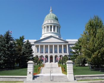 Maine State Capitol on a sunny summer day