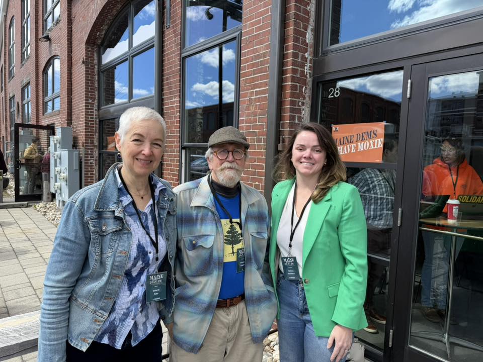 Valerie Tate, Paige Zeigler, and Quincy Hamilton outside the convention.