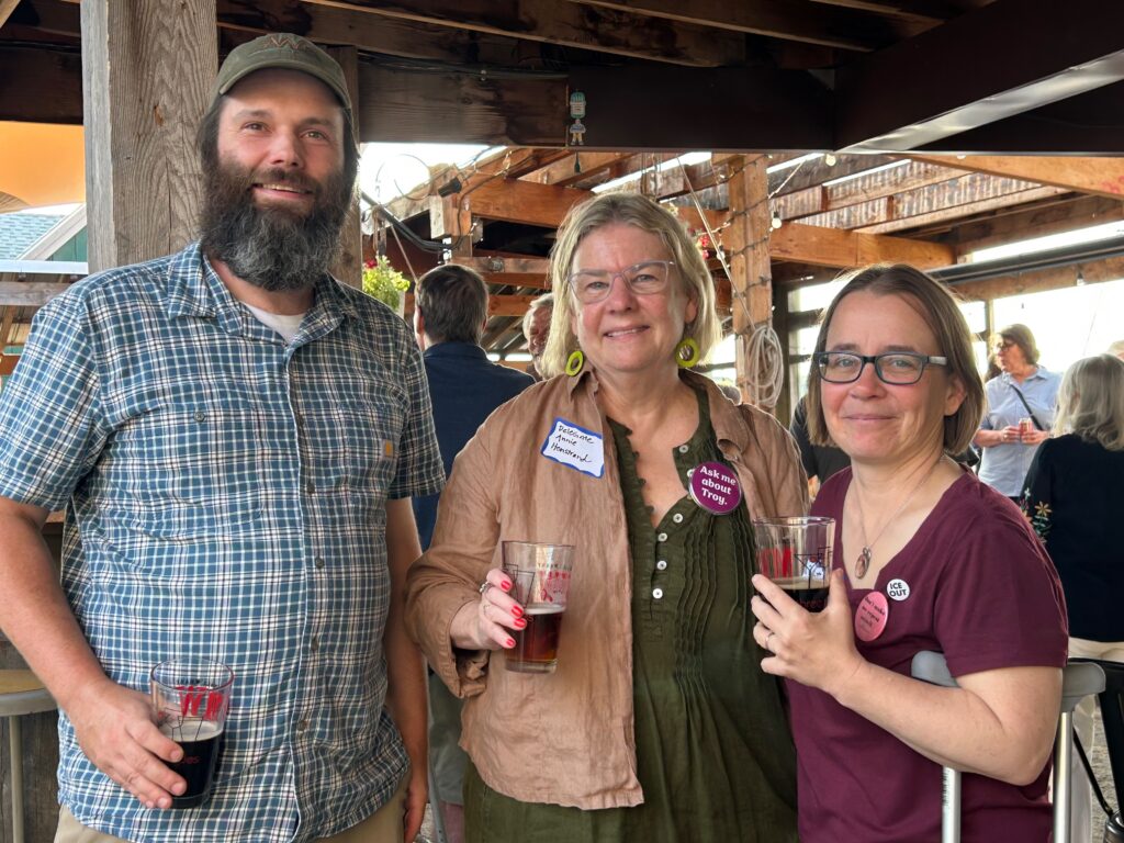 Ned Perkins (Waldo) and delegates Annie Henstrand (Searsmont) and Jennifer Temple (Lincolnville)